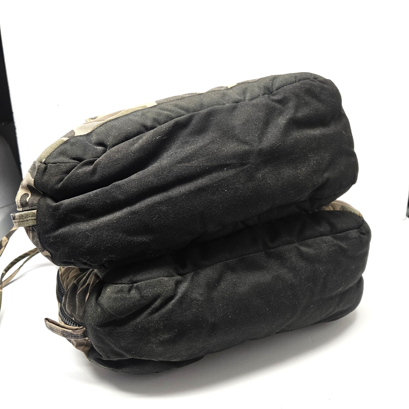 Vintage Insulated Overboots Boot Blanket Covers Army Woodland Camo M 8-10