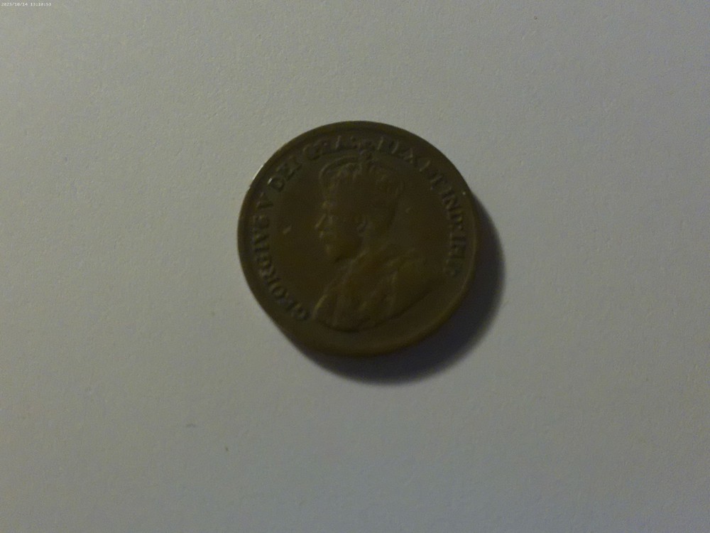 1936 Canada George V One Cent Coin with Errors