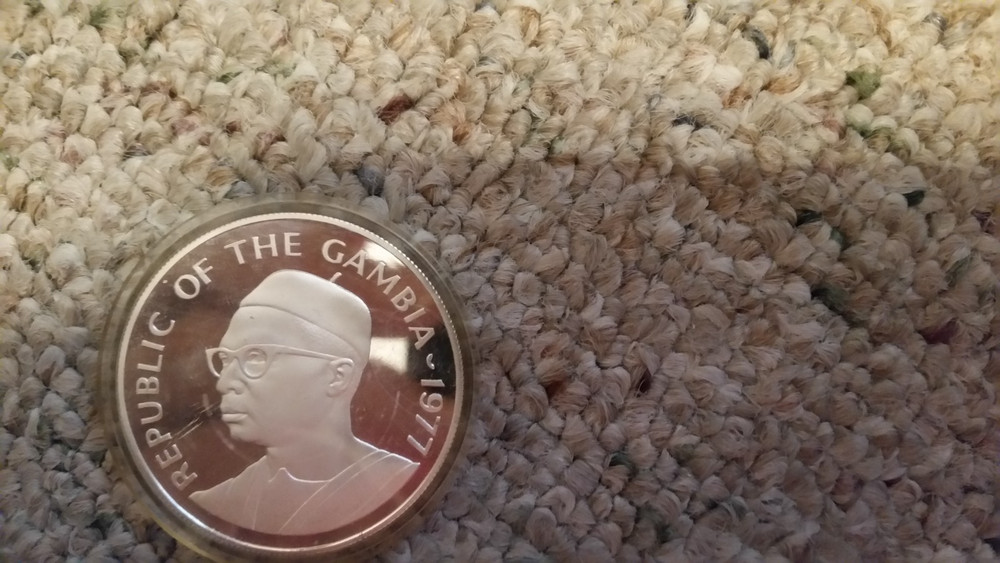 1977 GAMBIA, 40 Dalasis, silver .925