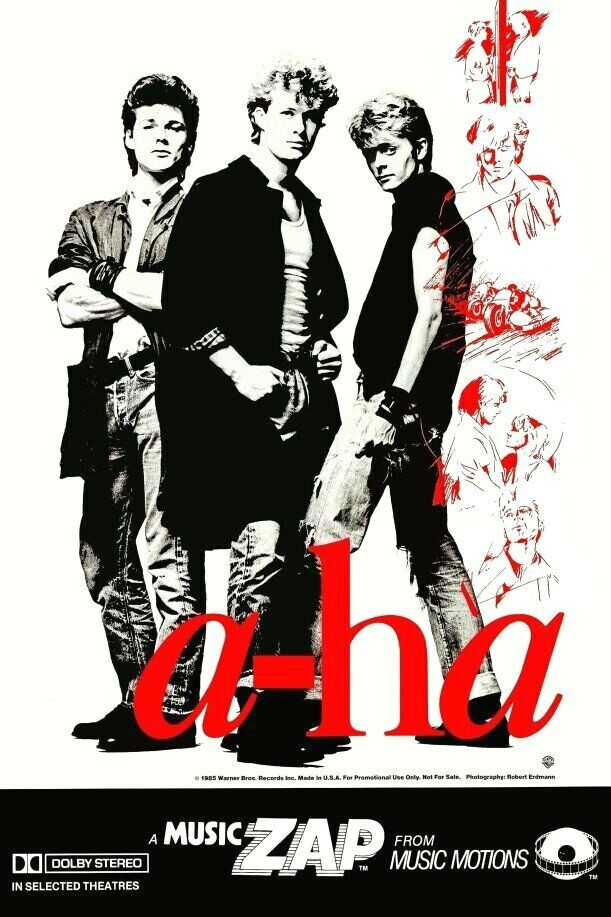 a-ha 24 x 36 "Take On Me" Reproduction Theatre Promo Poster - 80's Rock MTV