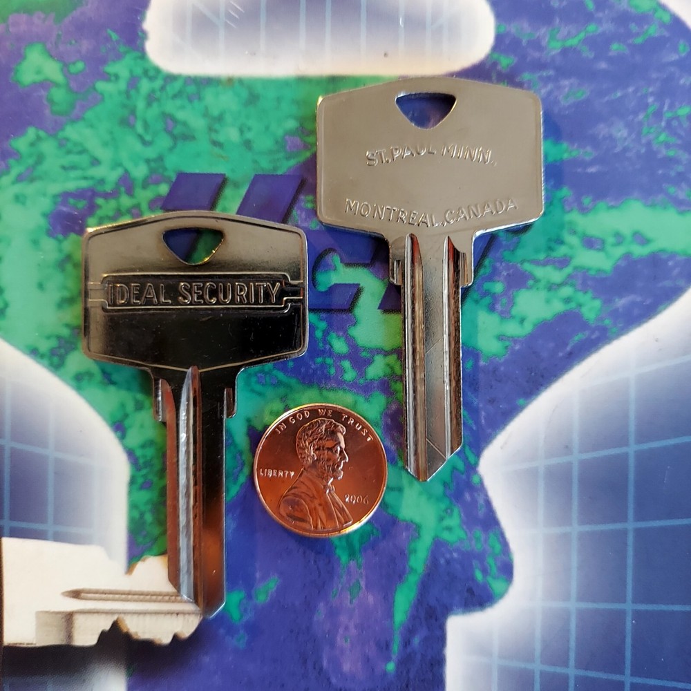 IDEAL SECURITY Vintage Key Blank. Obsolete.