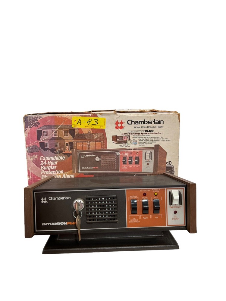 Vtg 1970's Chamberlain Intrusionplus Wired Home Security System - Untested