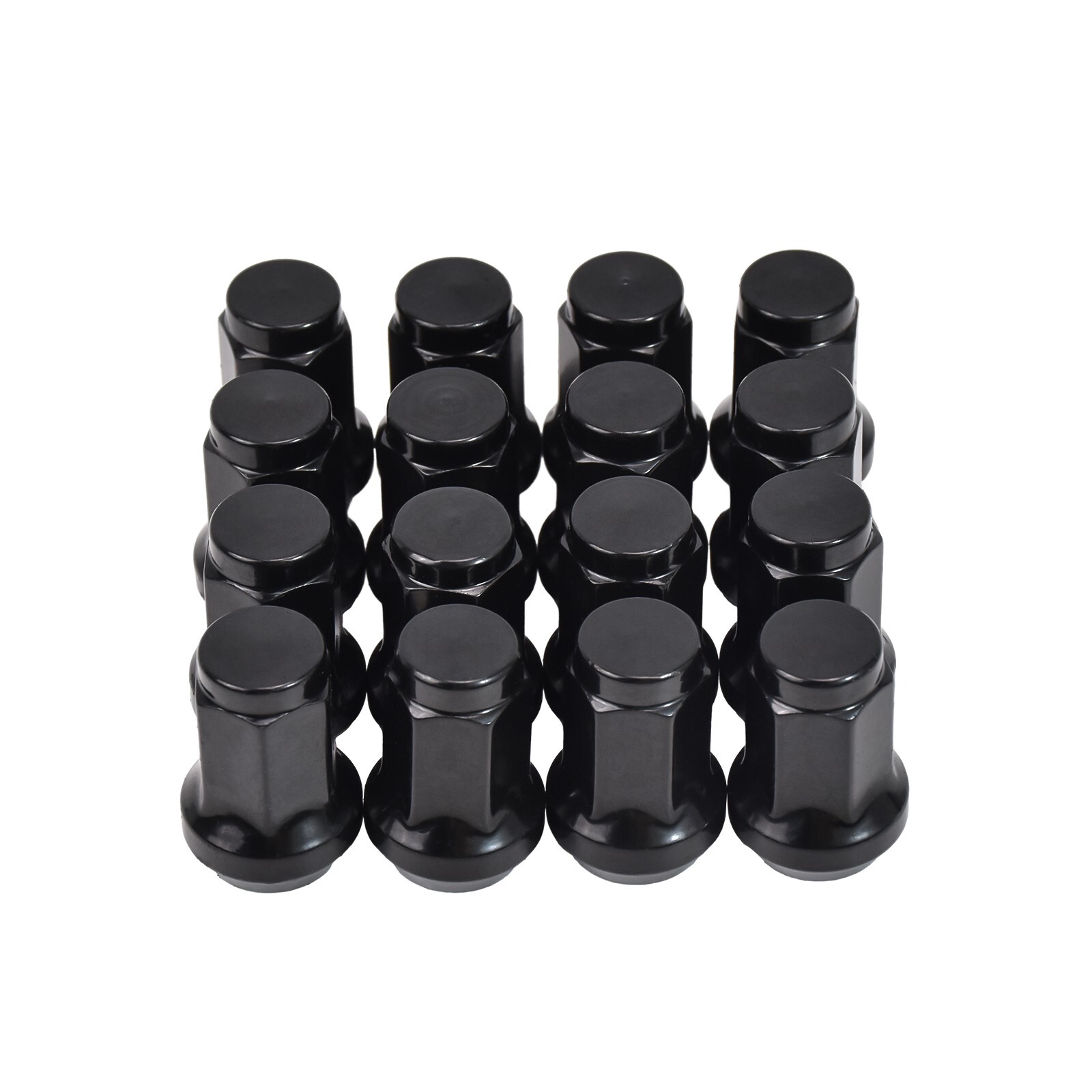 16 Pack M10x1.25 Black Tapered Lug Nuts for Honda Yamaha Kawasaki Can-Am Polaris