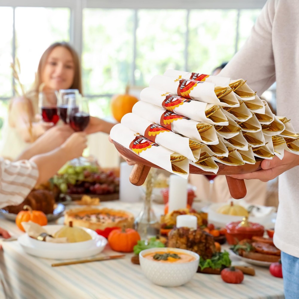 24 Pack Thanksgiving Rolled Silverware Disposable Pre Rolled Silverware Thank...