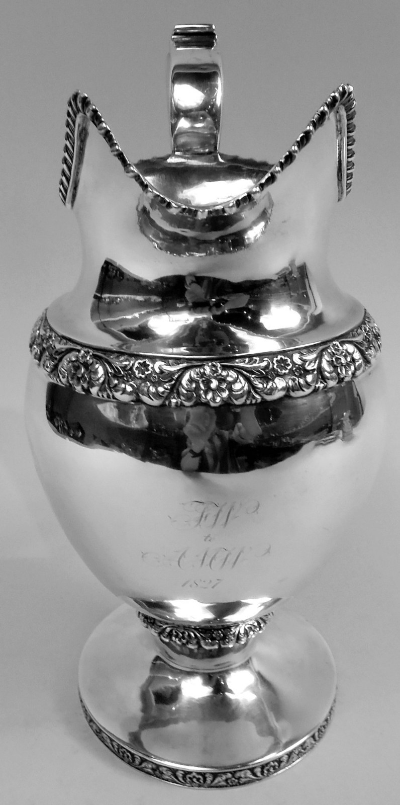 Frederick Marquand Water Pitcher Antique Federal New York American Coin Silver