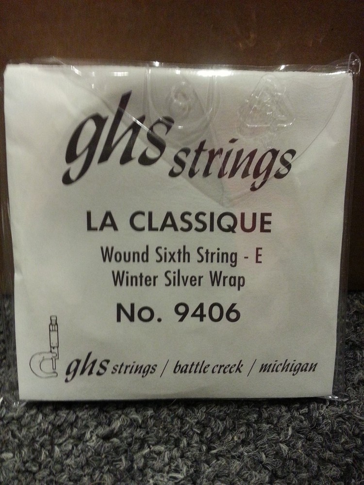 6 Pack GHS 9406 La Classique Wound Sixth String - E Winter Silver Wrap NEW