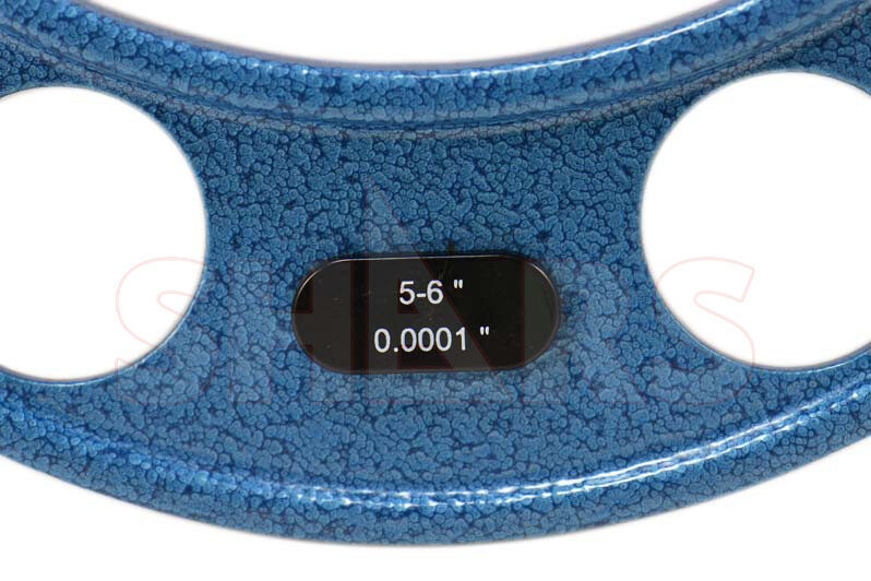 Shars 5-6" x 0.0001" Outside Micrometer Solid Metal Frame New S}