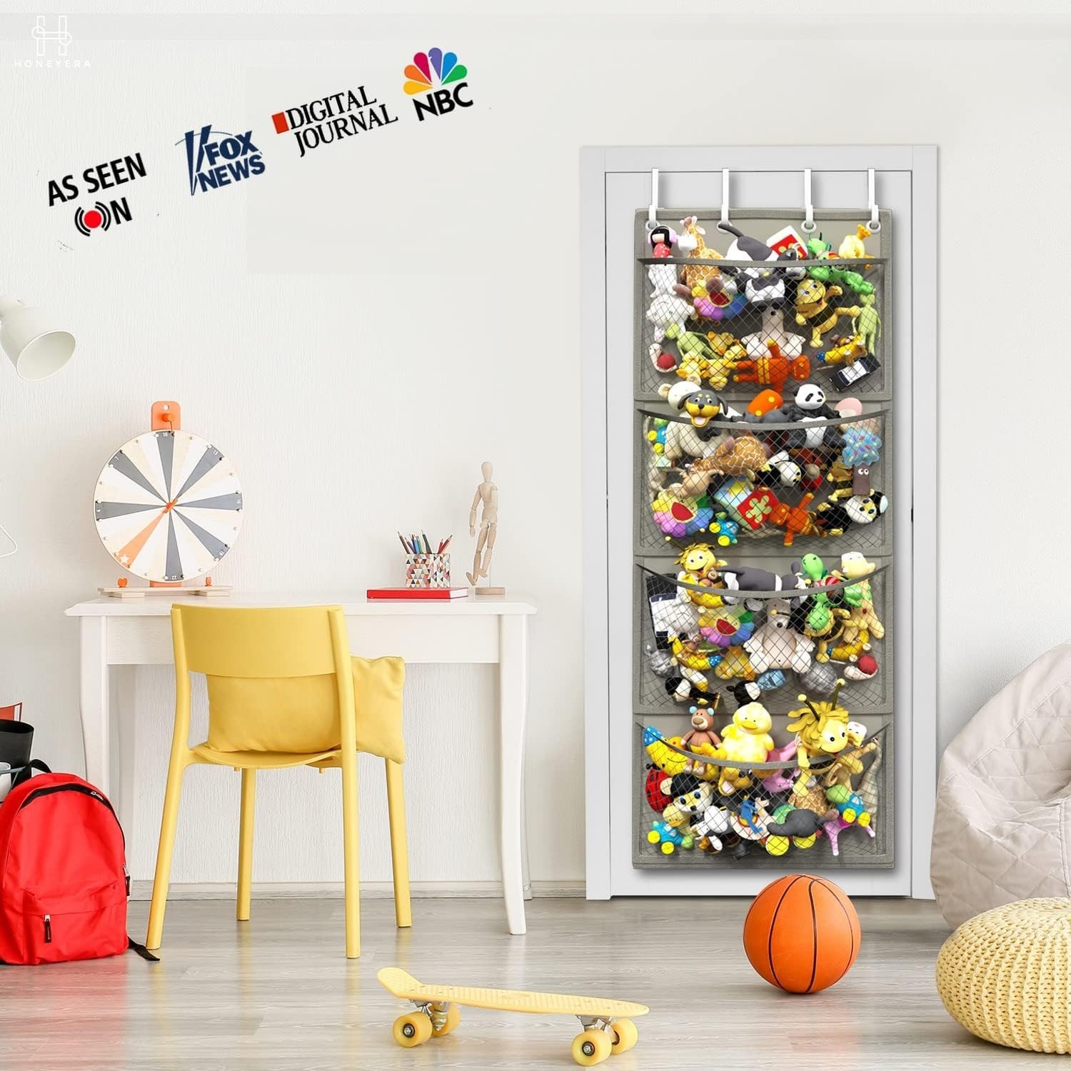 Over Door Stuffed Animal Storage for Stuffies, Baby Accessories, and Toy