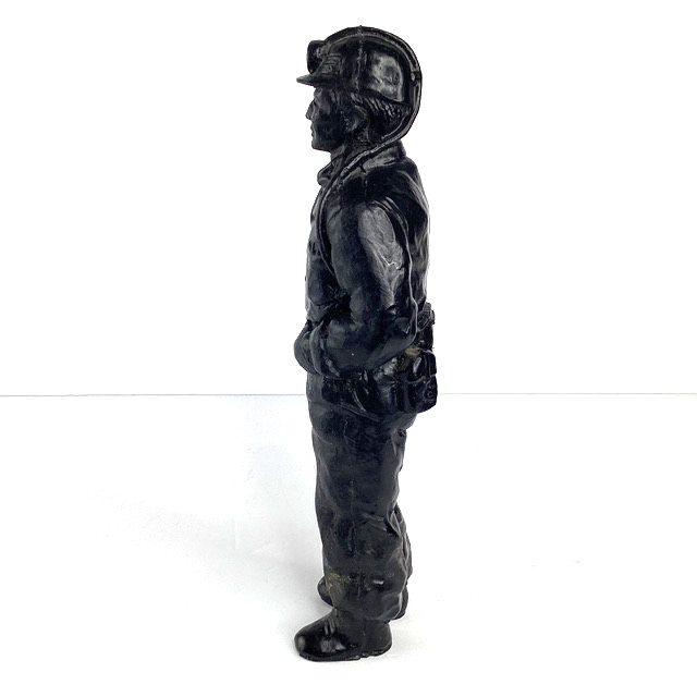 Coal Miner Statue with Bucket of Coal 10 inches
