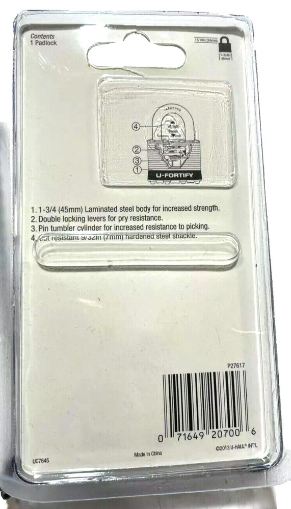 Pick & Pry Resistant Laminated Steel Padlock