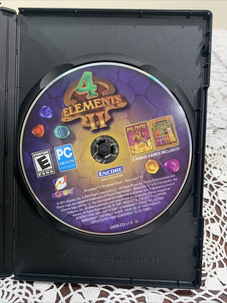 4 Elements II Computer Game AMR by Encore PC CD-ROM Game Puzzle eGames