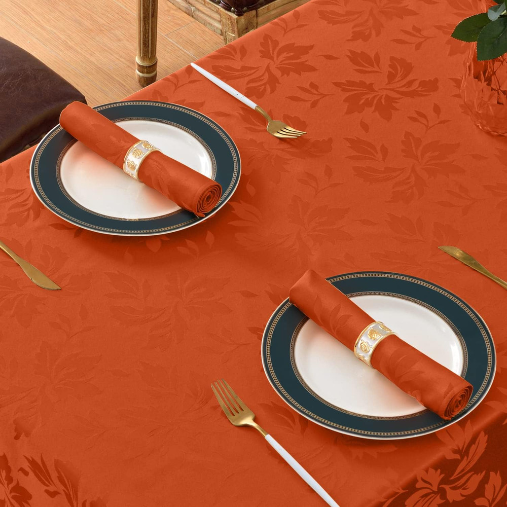 Romanstile Fall Jacquard 52 x 70 (Rectangular), Maple - Burnt Orange