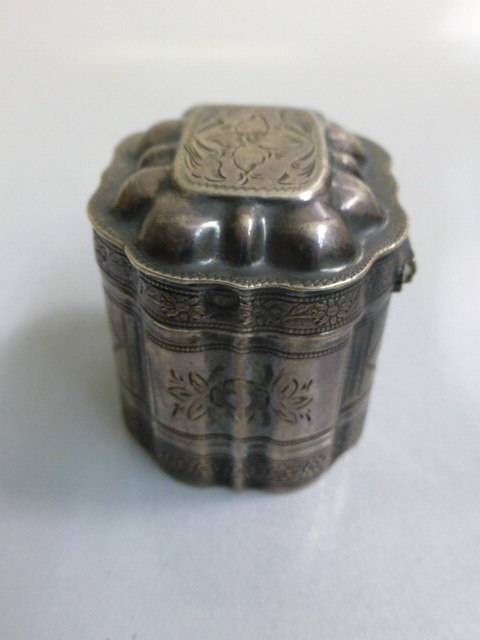 Dutch Antique 19th Century silver Spice / Patch Box