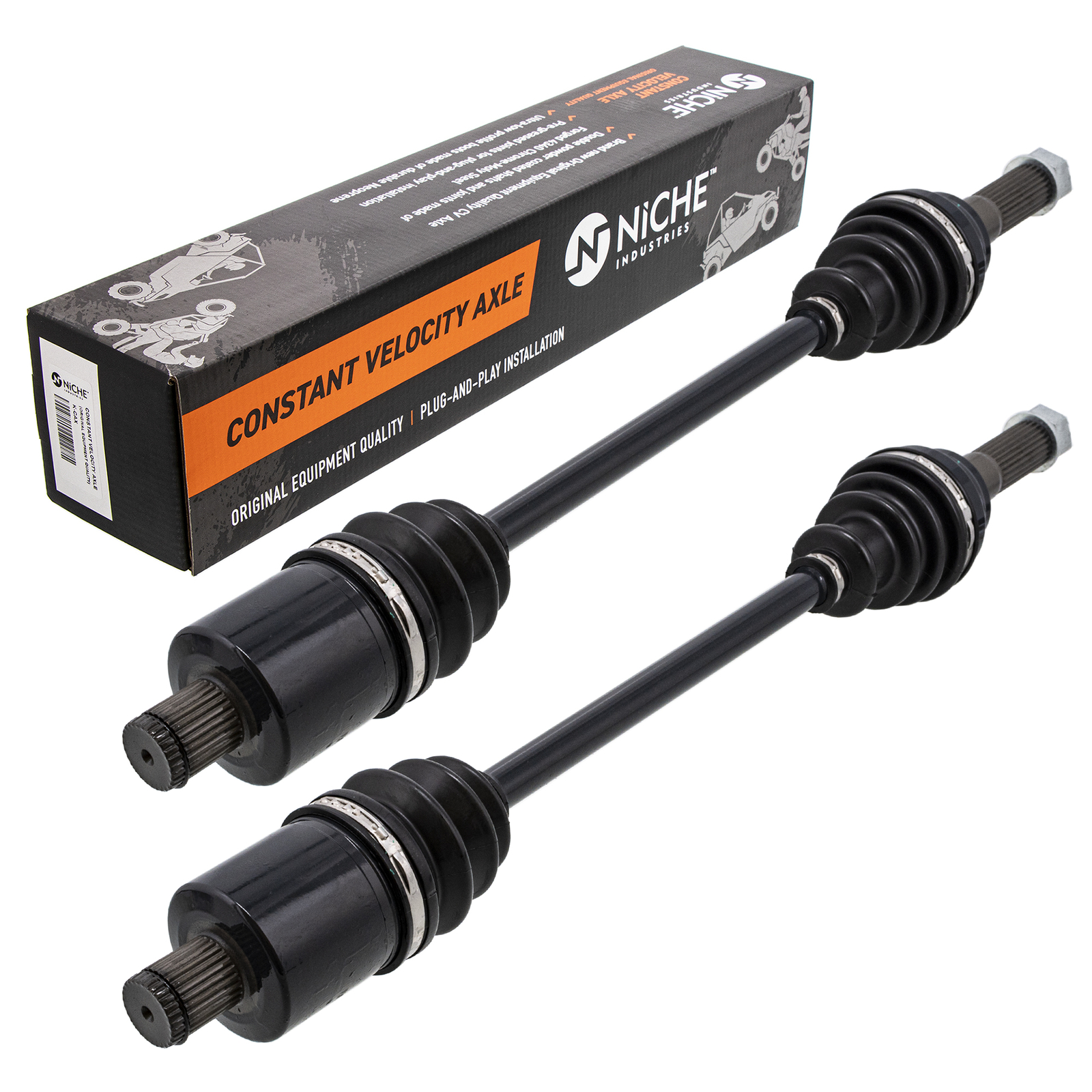 NICHE Rear CV Axle Drive Shaft for Polaris Ranger 500 Crew XP 800 1333233 2 Pack