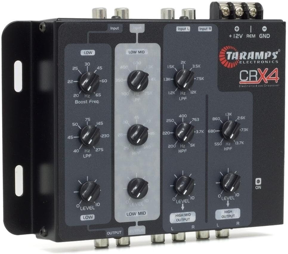 Lightweight Taramps Car Audio Processor - 4 Way Crossover with Wireless Control