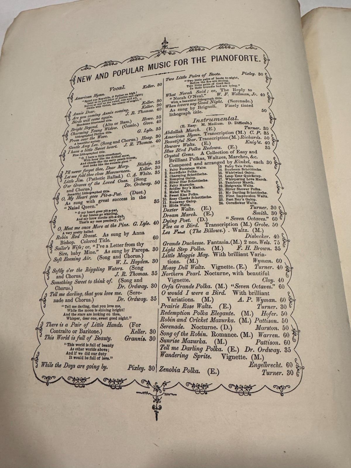 RARE! 1850 Serious Family Polka - G Loder - Rare Original Sheet Music Lithograph