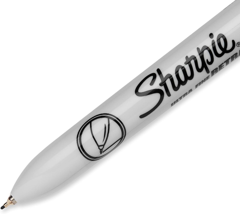 Sharpie Retractable Permanent Markers, Ultra Fine Point, Black, 3 Count