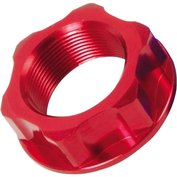 Zeta Steering Stem Nut - Red - 34363-01
