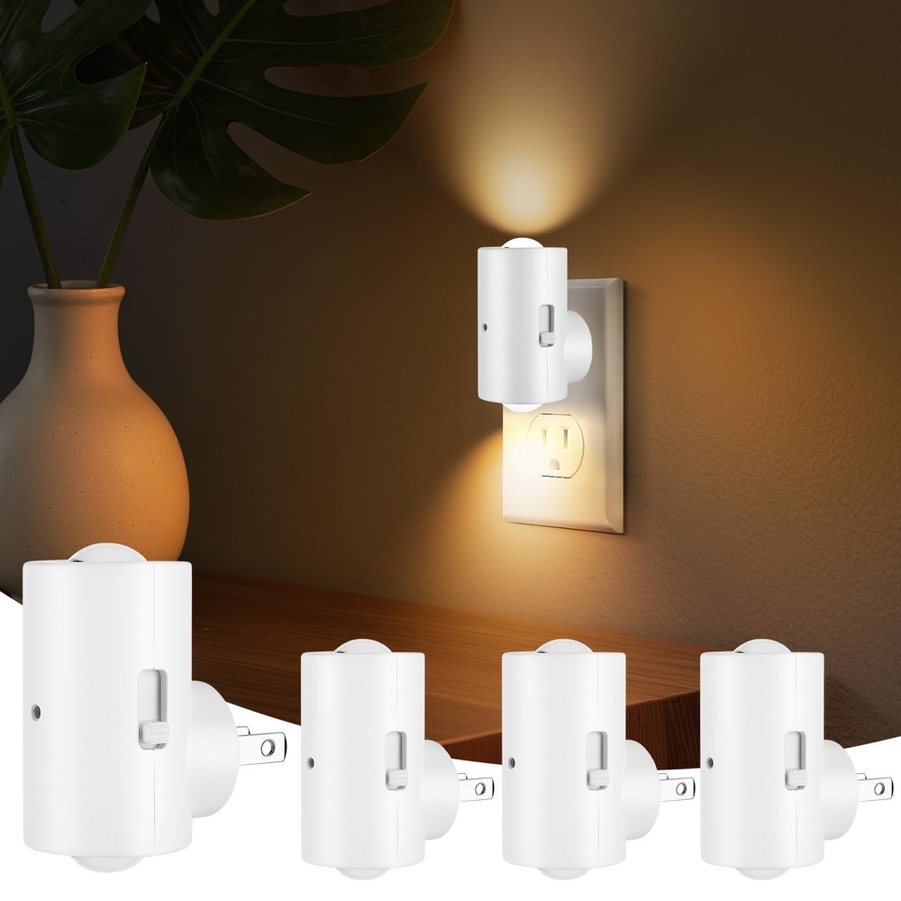 Dimmable Night Lights Plug into Wall, Rotatable Plug-in LED Night Light, Dusk...