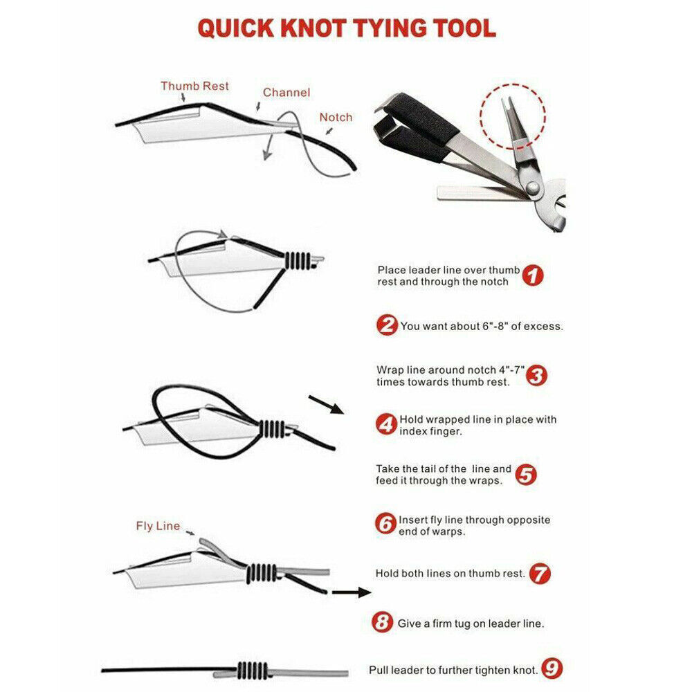 Fish Line Quick Knot Cutter Clipper Tool Fast Tie Nail Knotter Nipper Hook