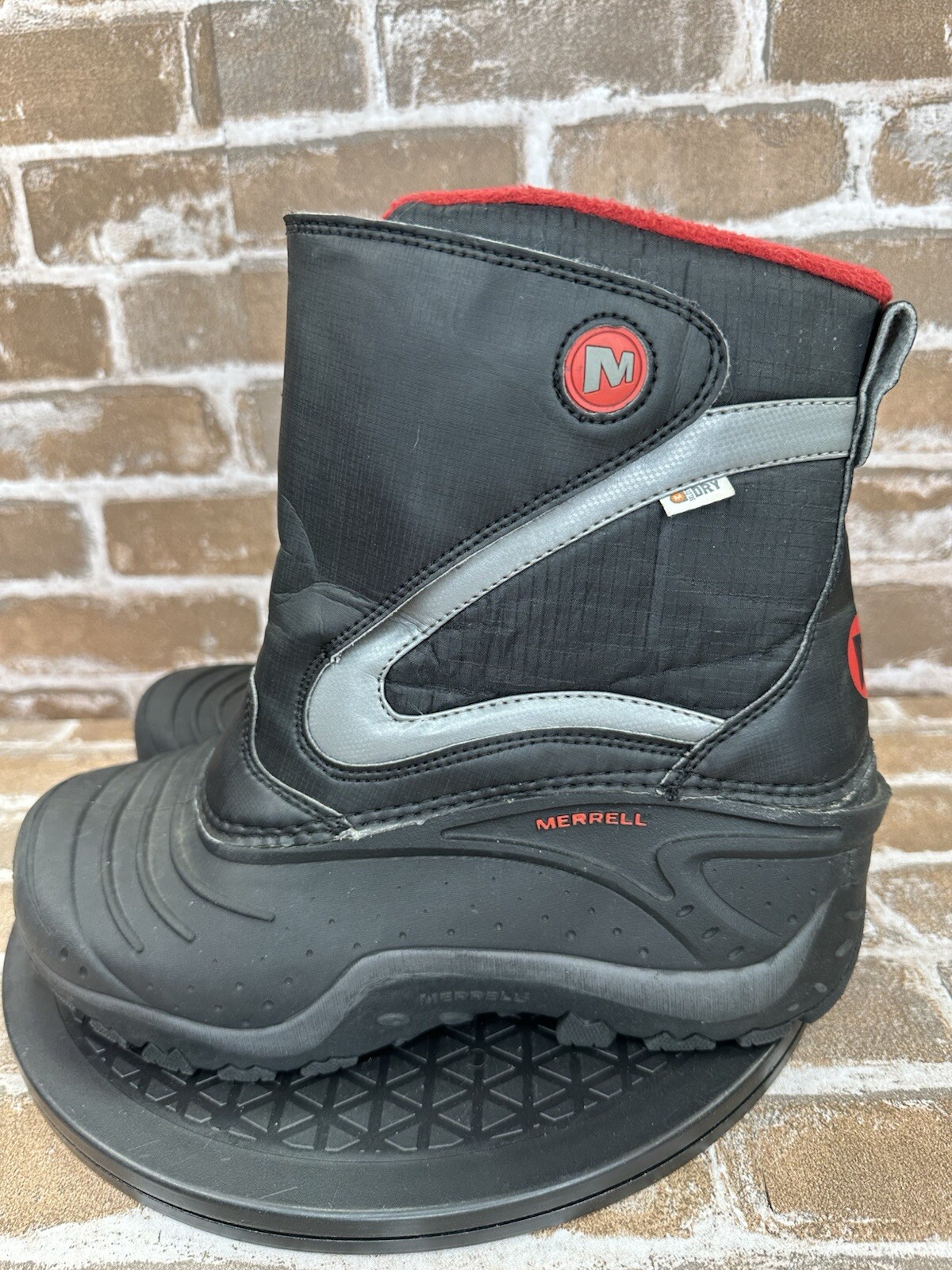 Merrell Snowbound Waterproof 200g Winter Snow Boots Black Silver Boys Youth 6