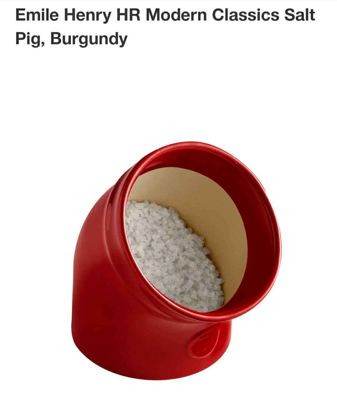 Emile Henry Burgundy/Red Salt Pig Pot Cellar Made in France