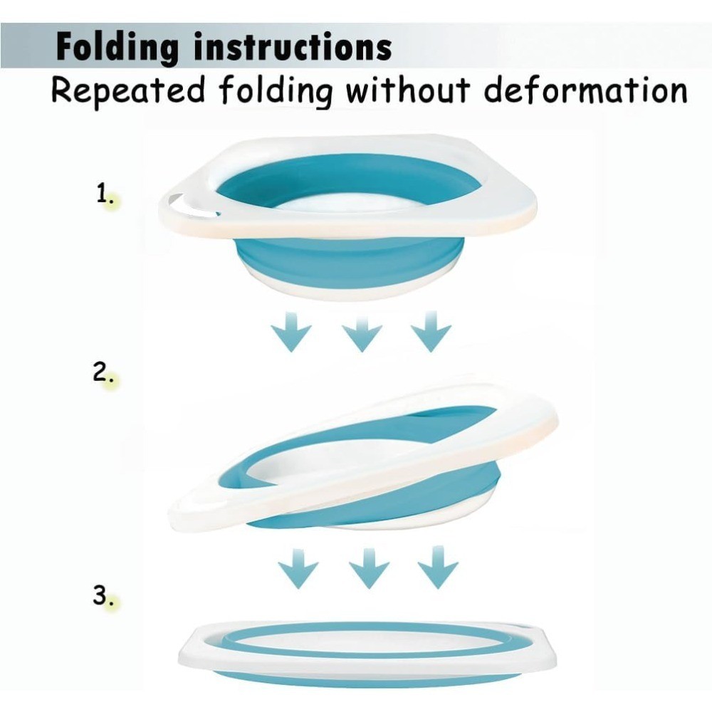 Portable Collapsible Wash Basin Foldable Sink Tub for Kitchen Camping Travel