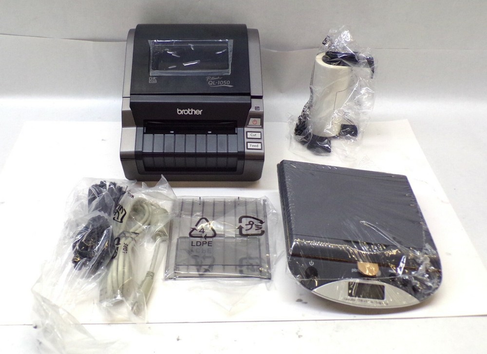 PITNEY BOWES SENDKIT, SHIPPING SCALE -397-B, & LABEL PRINTER -BROTHER QL 1050