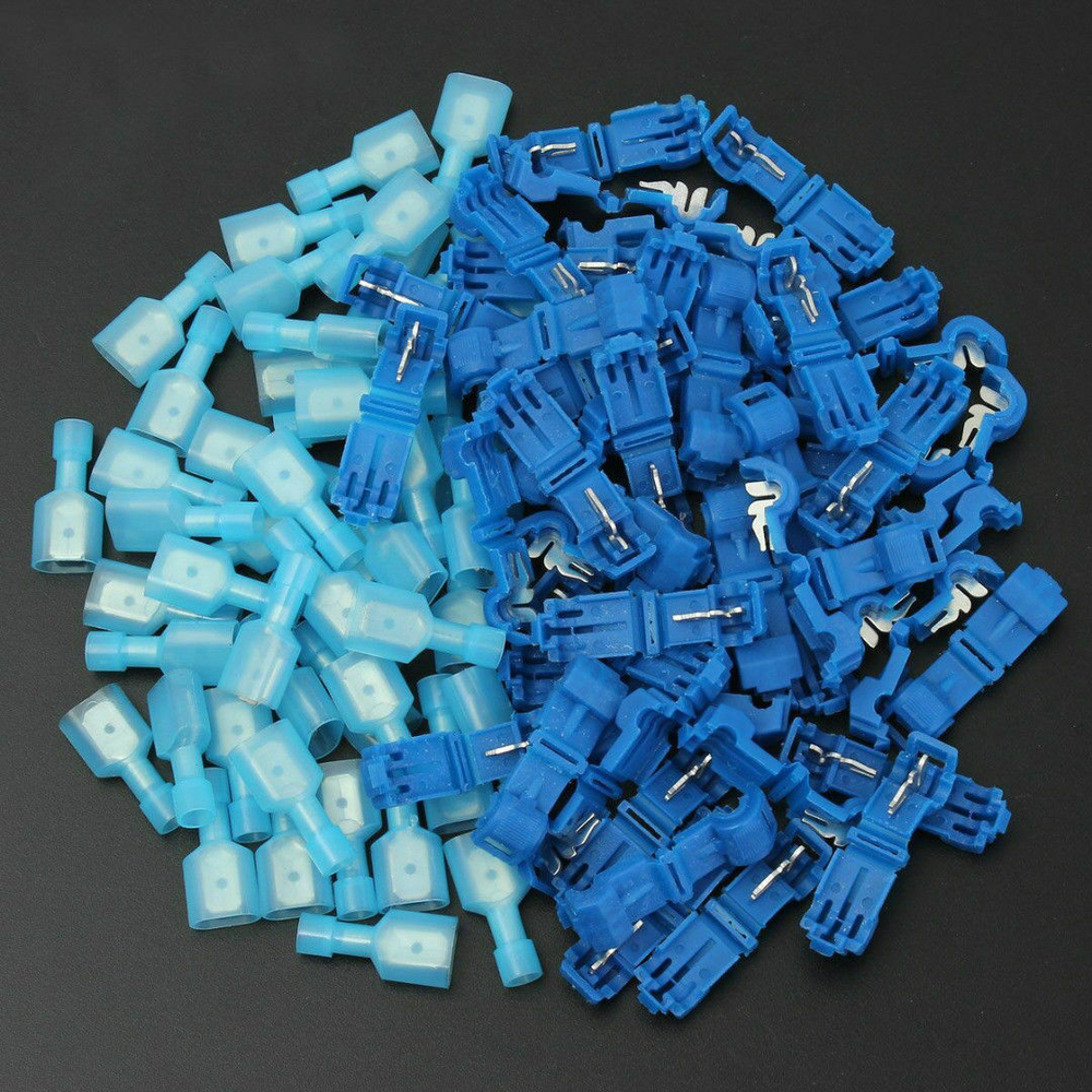 50pcs Quick Splice Lock Wire Terminals Connectors Electrical Crimp Cable Snap
