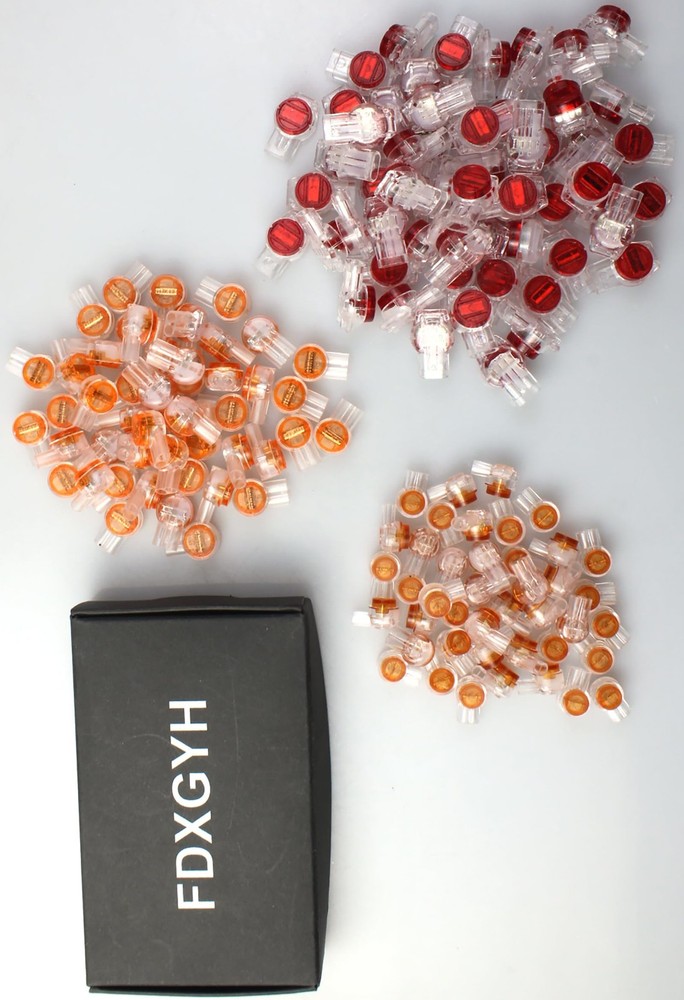 150pcs Plastic Telephone Line Connector Waterproof Data Wire Butt Splice Clea...
