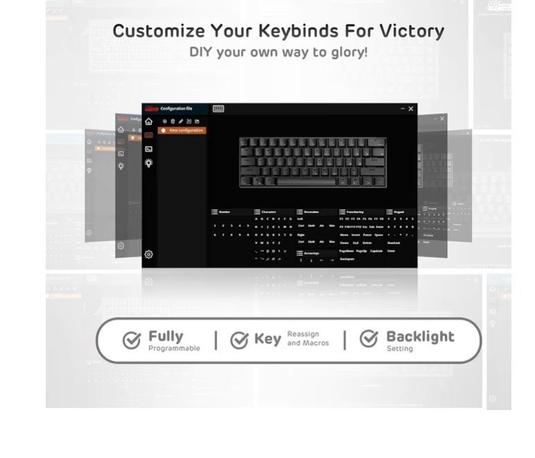 Keyboard Backlit Hot-Swappable Programmable Wireless/Wired