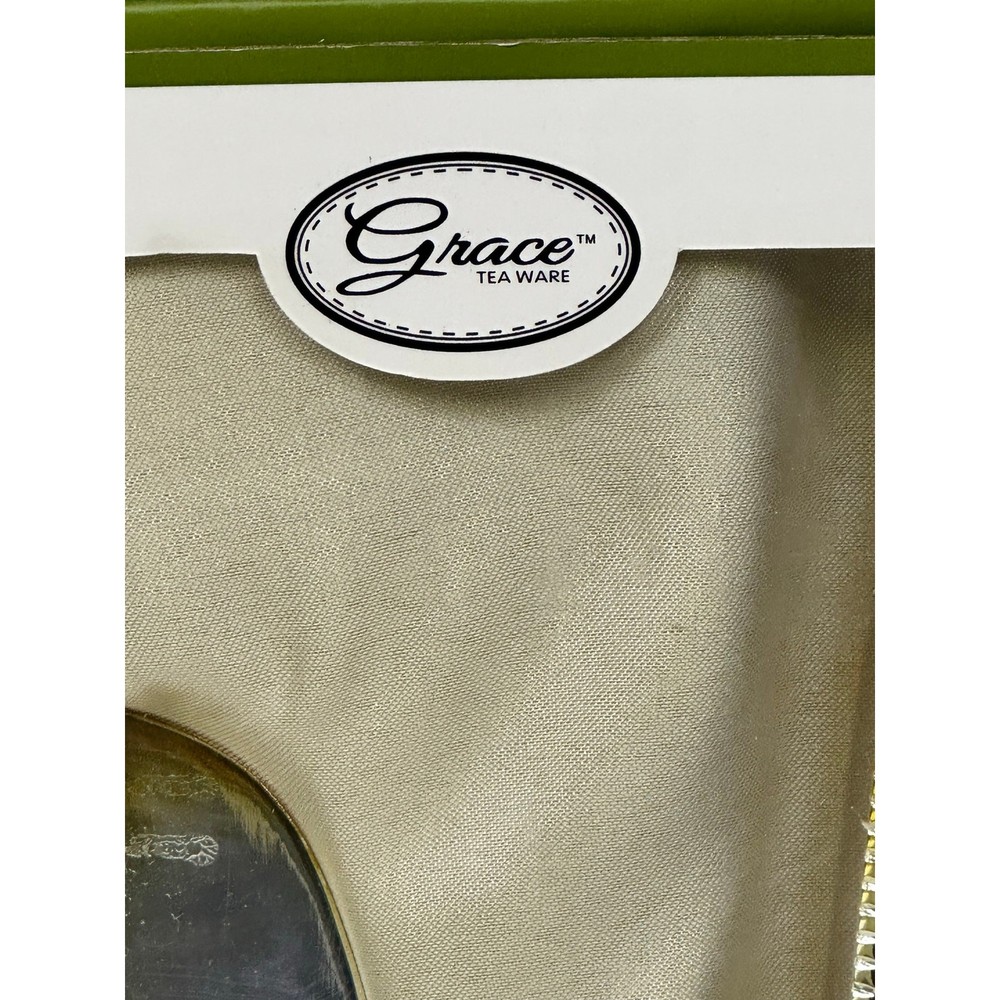 Grace Tea Ware Silverplate Elegant Beaded Handle Cake Knife and Server
