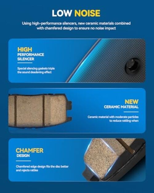 Ceramic Front Brake Pads For Sentra 2007-2017, 4 Pcs replace # D815A