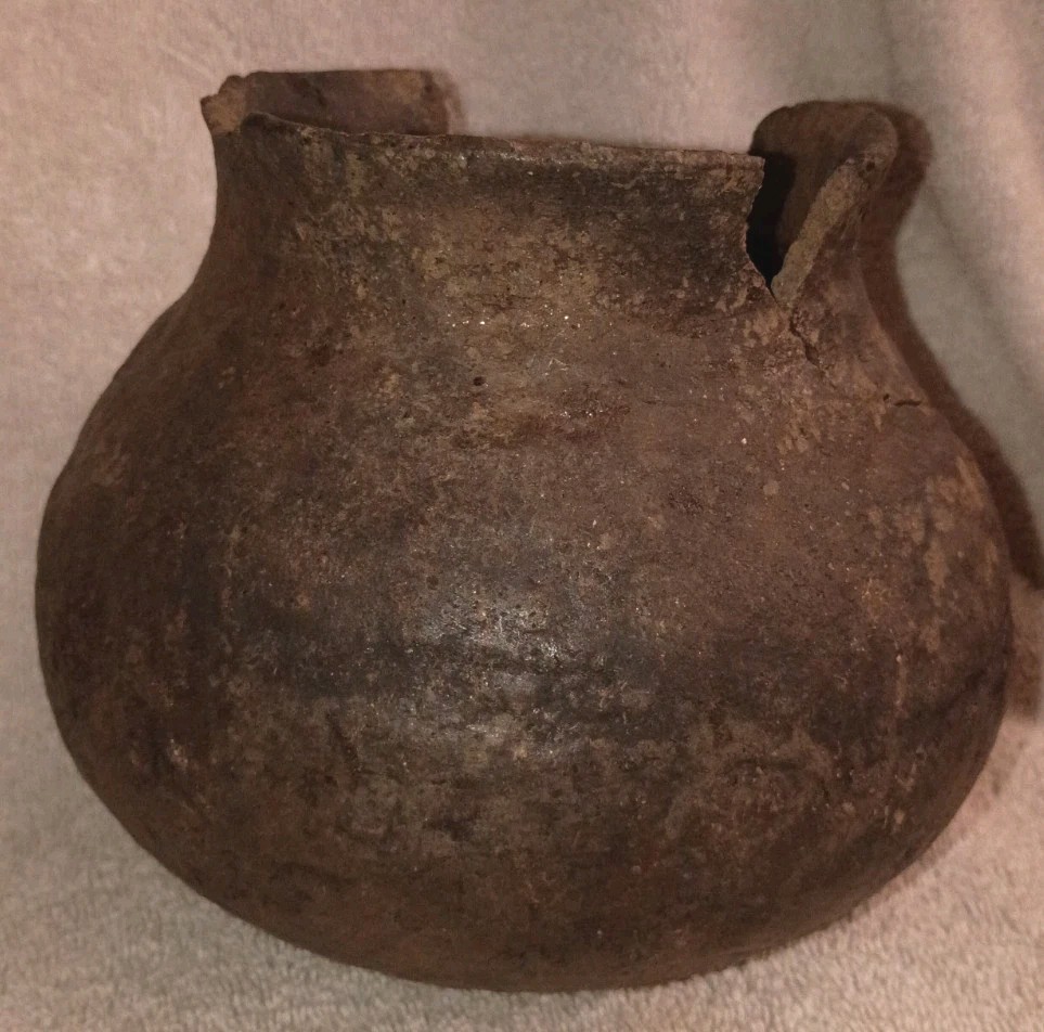 Great Antique Ancestral Pueblo Corrugated Jar Pottery Bowl