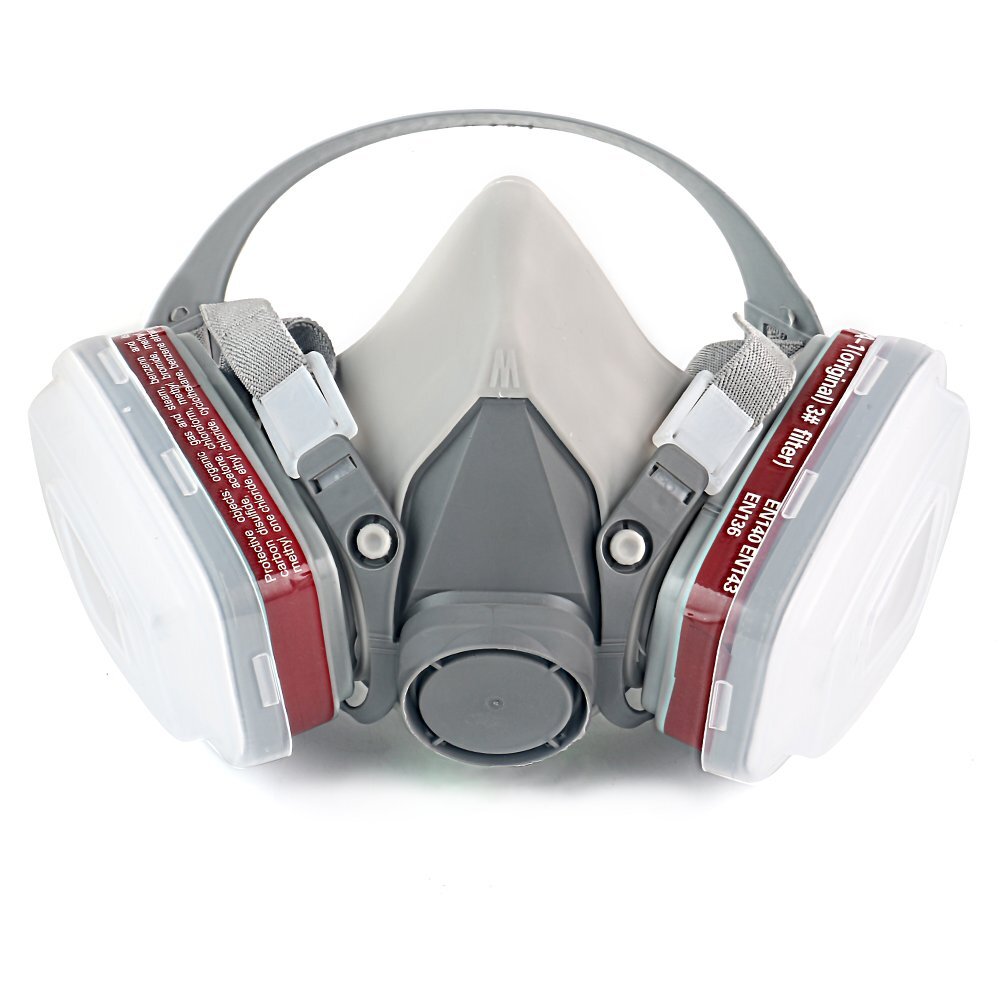 17 in1 Half Face Gas Mask Facepiece Spray Painting Respirator Safety Suit F 6200