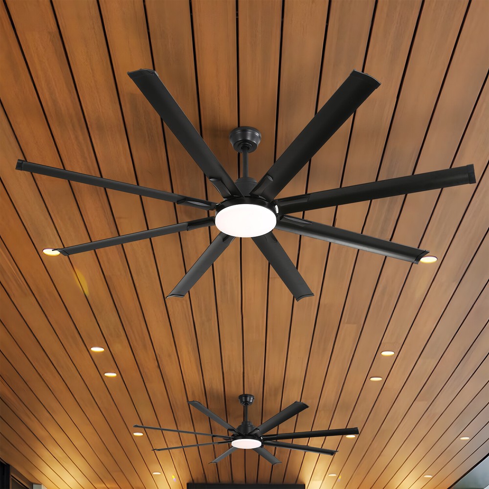 Sofucor 72'' Large Smart 8 Blades Ceiling Fan LED Light Remote Control Timer APP