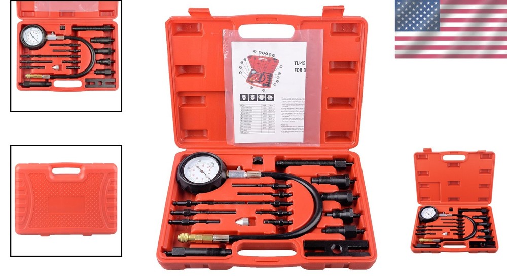 17 pc Diesel Engine Compression Tester - Tool Kit