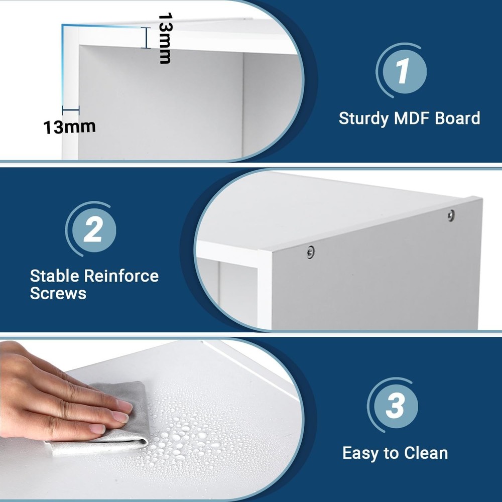 11 Cube Storage Organizer 4 Tier Stackable Bookcase Open Storage Display