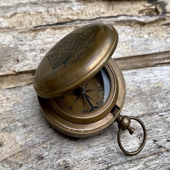Brass Pocket Compass Handmade Compass Brass