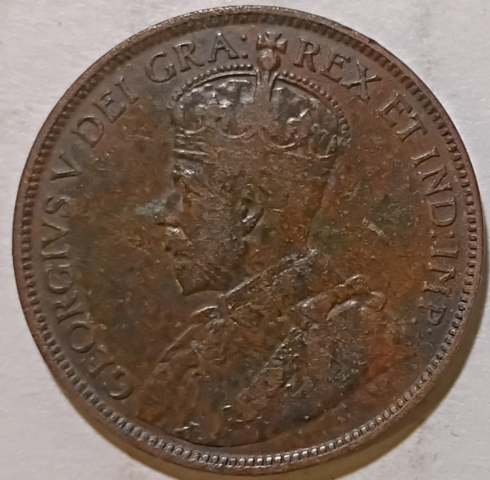 Canada - 1918 Large Cent George V with "DEI GRA"