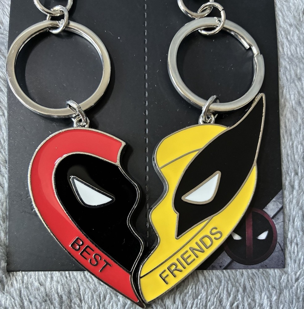 Deadpool and Wolverine Best Friends keychain set