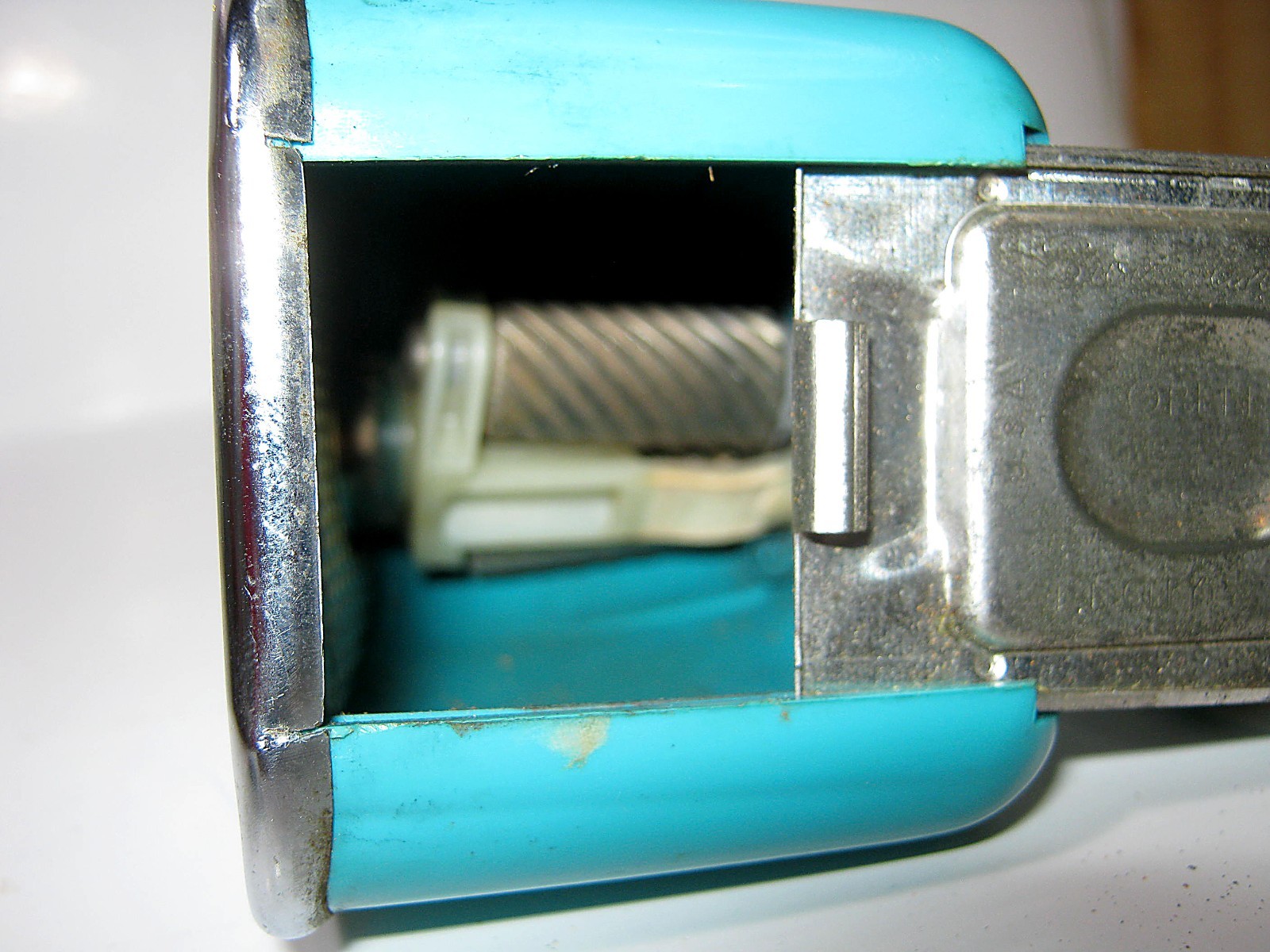 Vintage Swingline Model V Turquoise Pencil Sharpener