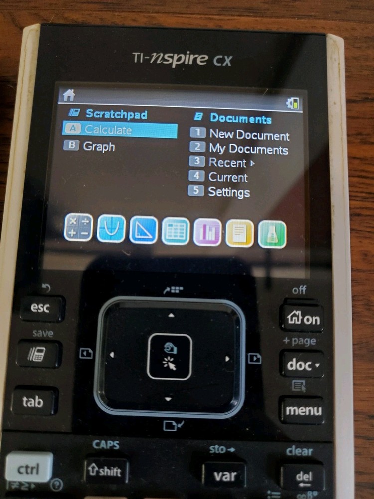 Texas Instruments TI Nspire CX Graphing Calculator With Cable Tested