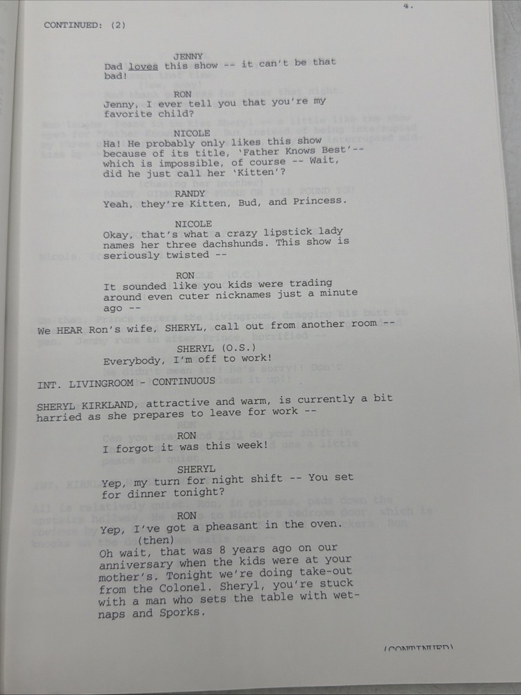 Father Knows Best TV Script Fred Wolf Tim Allen Draft 2003