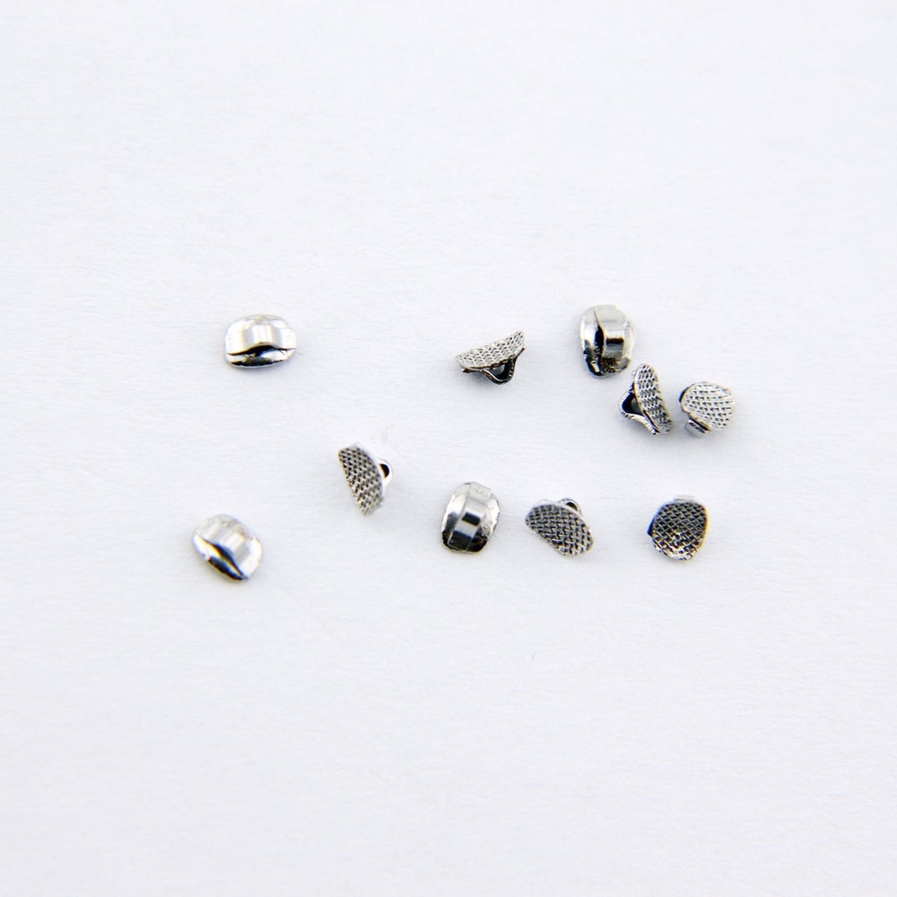 Dental Orthodontic Lingual Button Direct Bond Eyelet Rectangular/Round Mesh Base