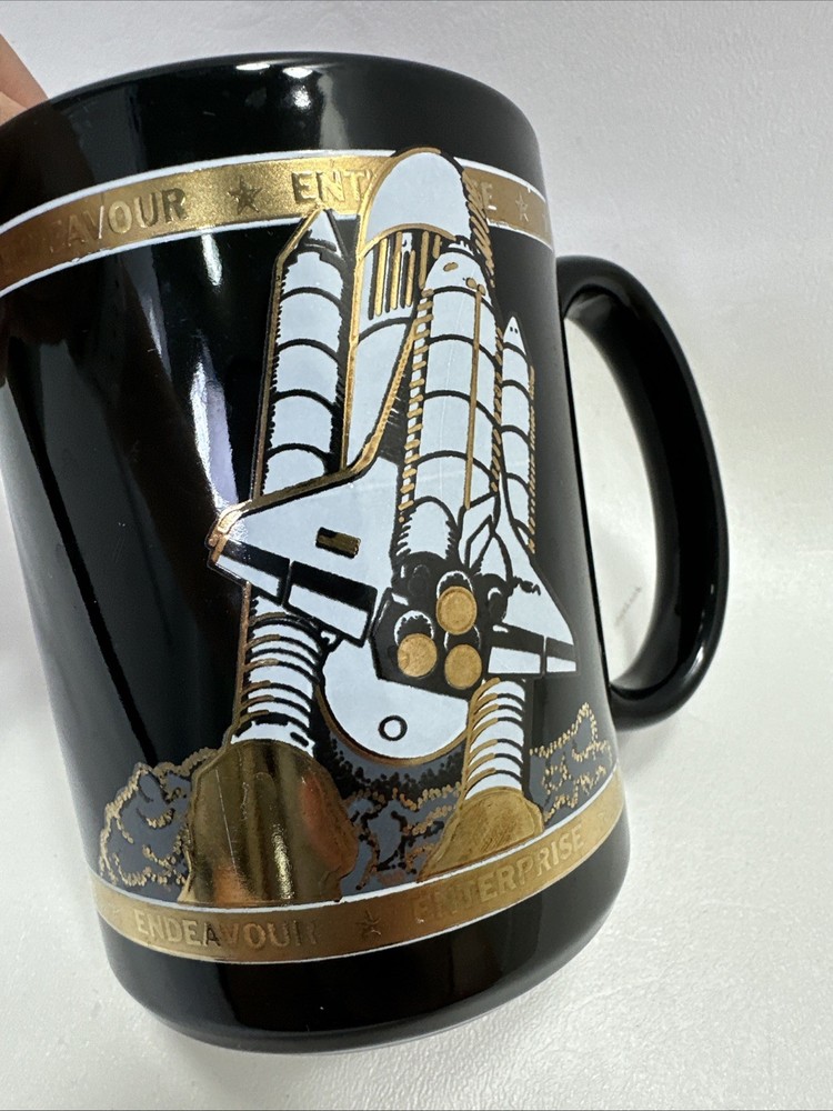 Thiokol Corp. Space Operations Space Shuttle Mug - 22K Gold Silkscreen Ceramic