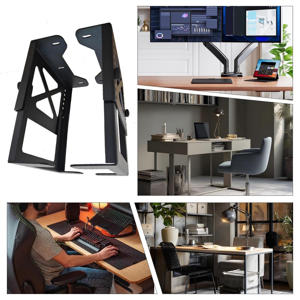 Computer Under Desk Mount Adjustable PC Bracket Adjustable Concealed