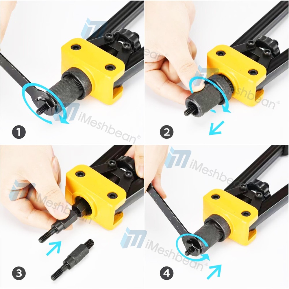 14'' Rivet Gun Kit Rivnut Thread Setting Tool Nut Setter NutSert Metric 70PCS