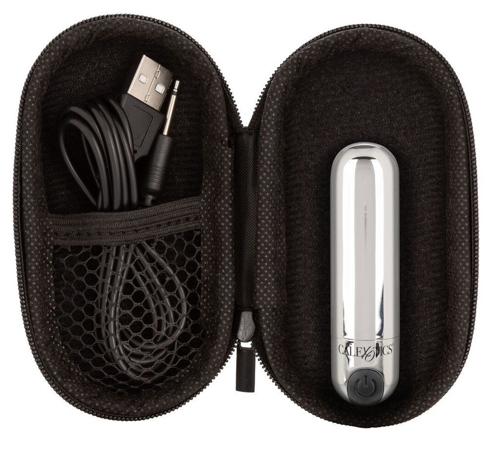 CalExotics Hideaway Bullet Rechargeable Vibrator Vibe Silver