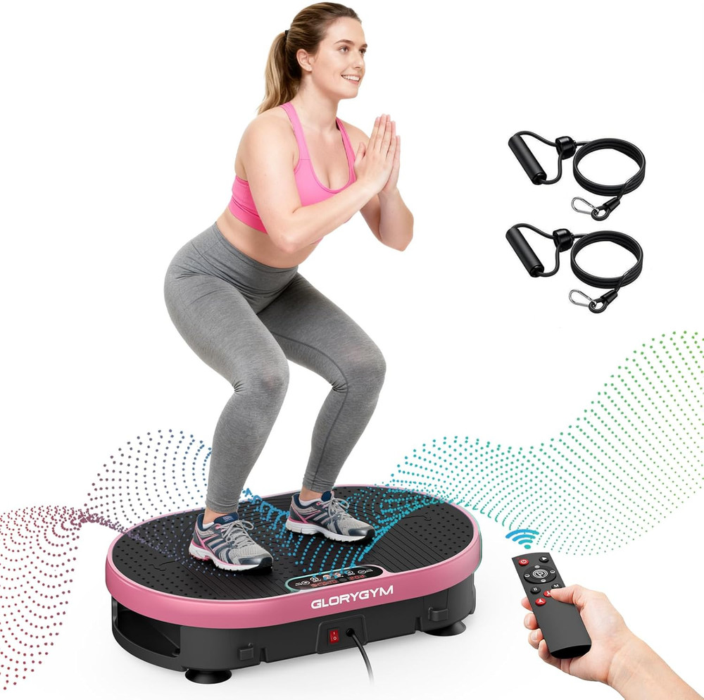 Vibration Plate Exercise Machine, 120 Speed Levels, Compact Design